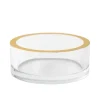 Marie Dumas Acrylic Wine Bottle Coaster with Gold Trim