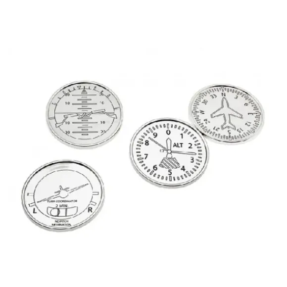Marie Dumas Airplane Coasters - Set of 4