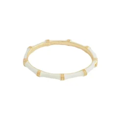 Marie Dumas Anabel Aram Bamboo Enameled Hinged Bangle