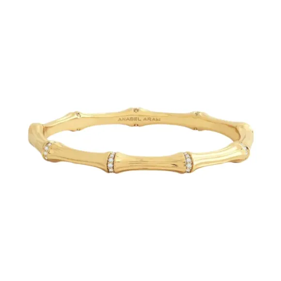 Marie Dumas Anabel Aram Bamboo Gold Hinged Bangle