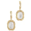 Marie Dumas Anabel Aram Bamboo Stone Drop Pearl Earrings