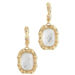 Marie Dumas Anabel Aram Bamboo Stone Drop Pearl Earrings