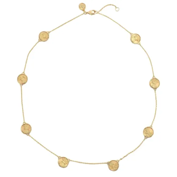 Marie Dumas Anabel Aram Butterfly Coin Necklace