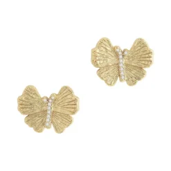 Marie Dumas Anabel Aram Butterfly Gold Stud Earrings