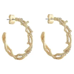 Marie Dumas Anabel Aram Coral Hoop Earrings