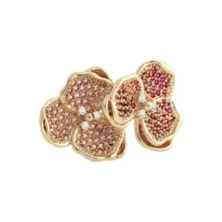Marie Dumas Anabel Aram Double Orchid Pavé Ring