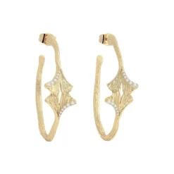 Marie Dumas Anabel Aram Ginkgo Hoop Earrings