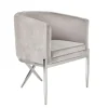 Marie Dumas Antonio Grey Velvet Chair