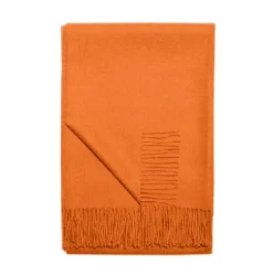 Marie Dumas Baby Alpaca Orange Crush Throw