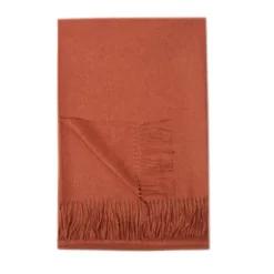 Marie Dumas Baby Alpaca Orange Throw