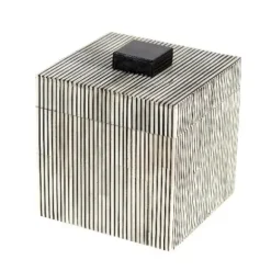 Marie Dumas Black & White Stripped Box - Small