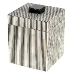 Marie Dumas Black & White Stripped Box - Large