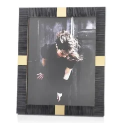 Marie Dumas Black Bone with Brass 8 x 10 Picture Frame