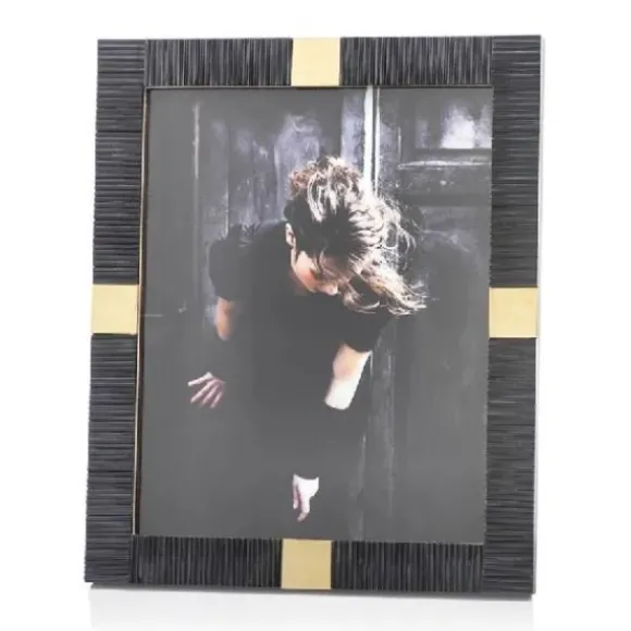 Marie Dumas Black Bone with Brass 8 x 10 Picture Frame