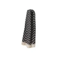 Marie Dumas Black Chevron Throw