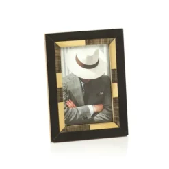 Marie Dumas Black Horn & Brass 4x6 Frame