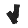 Marie Dumas Black Knit Gloves with Crystals