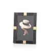 Marie Dumas Black Maha with Brass 8 x 10 Picture Frame