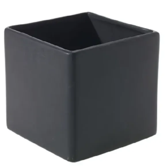 Marie Dumas Black Matte Square Planter