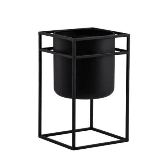 Marie Dumas Black Metal Small Pot Planter