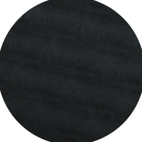 Marie Dumas Black Round Snakeskin Felt Back Placemat