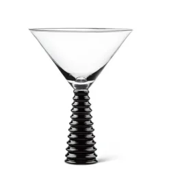 Marie Dumas Black Stack Base Martini Glass