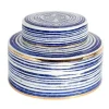 Marie Dumas Blue & White Linear Round Jar