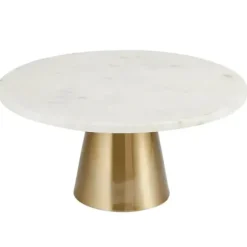 Marie Dumas Brass and Marble Cake Stand
