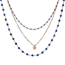 Marie Dumas Bronzallure Blue Multi Strand Necklace