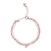 Marie Dumas Bronzallure Pink Multi Strand Bracelet