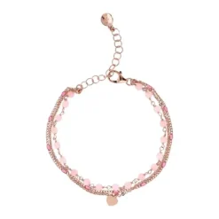 Marie Dumas Bronzallure Pink Multi Strand Bracelet
