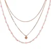 Marie Dumas Bronzallure Pink Multi Strand Necklace