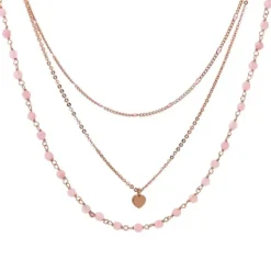 Marie Dumas Bronzallure Pink Multi Strand Necklace
