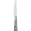 Marie Dumas Bugatti Aladdin Grey Chromed Ring Steak Knives Set/6