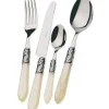 Marie Dumas Bugatti Aladdin Ivory Chromed Ring 24pc. Flatware Set