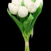 Marie Dumas Bundle of 8 White Tulips