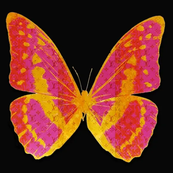 Marie Dumas Butterfly Pinkish Wall Art