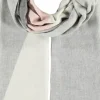 Marie Dumas Cashmink Diagonal Stripe Scarf Silver