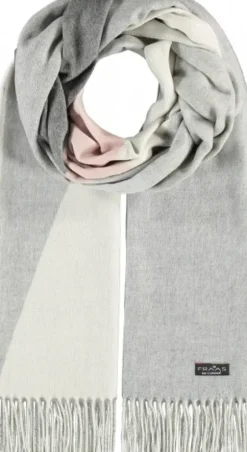 Marie Dumas Cashmink Diagonal Stripe Scarf Silver