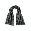Marie Dumas Cashmink Pleated Leopard Print Scarf