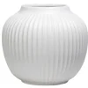 Marie Dumas Ceramic Ribbed White Gourd - Medium