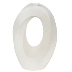 Marie Dumas Ceramic White Twirl Vase