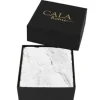Marie Dumas Chisled Edge Stoneware Coasters - White Marble