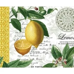 Marie Dumas Cork Placemats Set of 4 - Citron