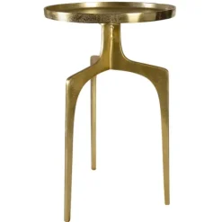 Marie Dumas Curved Brass Accent Table