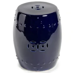 Marie Dumas Deep Blue Ceramic Stool