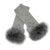 Marie Dumas Diamond Weave Gloves Fox Trim