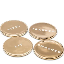 Marie Dumas Drunk Expressions Set of Four Coasters