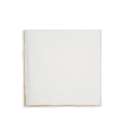 Marie Dumas Duet White Napkin with Gold Trim