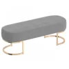 Marie Dumas Eden Grey Bench with Gold Base